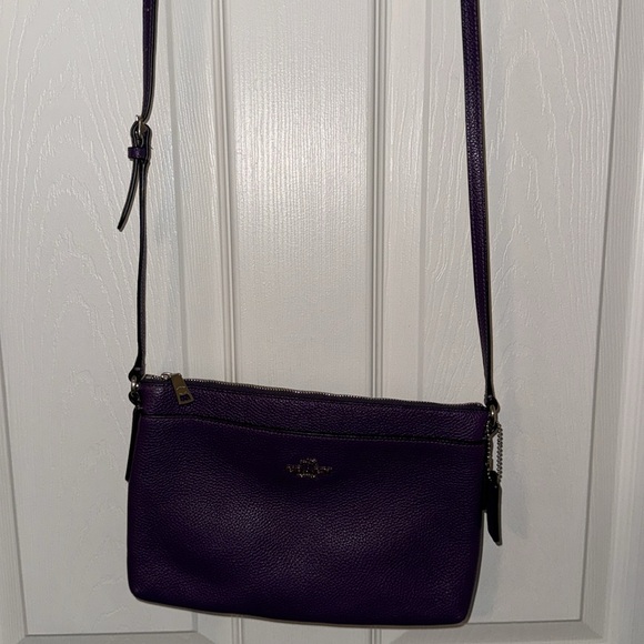 Coach Crossbody Bag OS Color Purple Silver - Picture 2 of 12